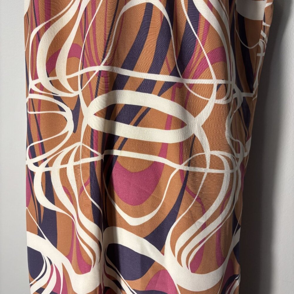 Banana Republic Womens Sleeveless Multicolor Swirl Print Dress Size 6 - Picture 5 of 11